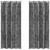 vidaXL Samettiverhot 2 kpl Harmaa 245 x 140 cm Sametti