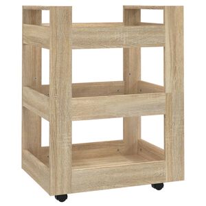 vidaXL Keitti&ouml;vaunu Sonoma-tammi 60x45x80 cm tekninen puu
