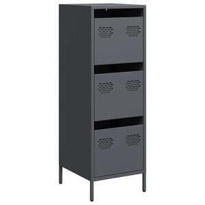 vidaXL Highboard Antrasiitti 39x35x103,5 cm ter&auml;st&auml;