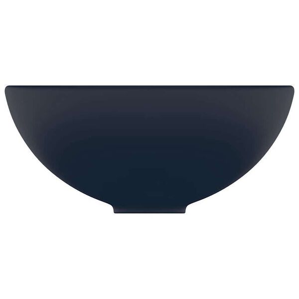 vidaXL Ylellinen pesuallas py&ouml;re&auml; matta tummansin. 32,5x14 cm keraami