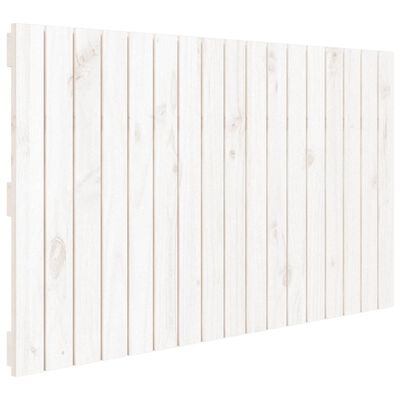 vidaXL Sängynpääty seinälle valkoinen 108x3x60 cm täysi mänty