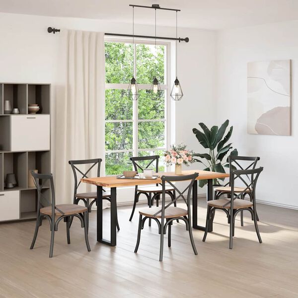 vidaXL Konsolip&ouml;yd&auml;n jalat U-muotoiset 2 kpl musta 38x(72-73) cm ter&auml;s