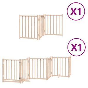 vidaXL Koiraportti kokoontaittuva 9 paneelia 450 cm poppelipuu