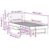 vidaXL Sängyn runko Valkoinen 2FT6 Small Single Massiivinen mänty