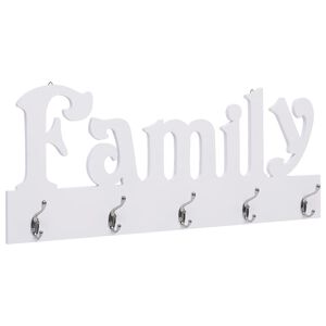 vidaXL Sein&auml;lle kiinnitett&auml;v&auml; naulakko FAMILY 74x29,5 cm