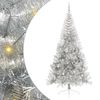 vidaXL Tekokuituinen Esivalmistettu Joulukuusi Hopea 240 cm PET