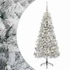 vidaXL Tekokuusi joulupalloilla 120 cm 150 LEDi&auml; L&auml;mpim&auml;n Valkoinen