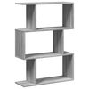 vidaXL Huoneenjakaja 3 tasoa harmaa Sonoma 70x24x97 cm tekninen puu