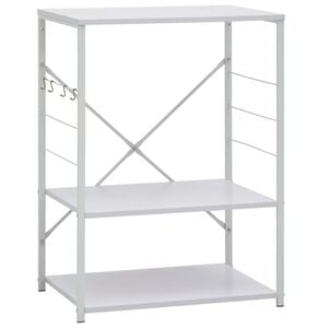 vidaXL Mikroaaltouunikaappi valkoinen 60x39,6x79,5 cm tekninen puu