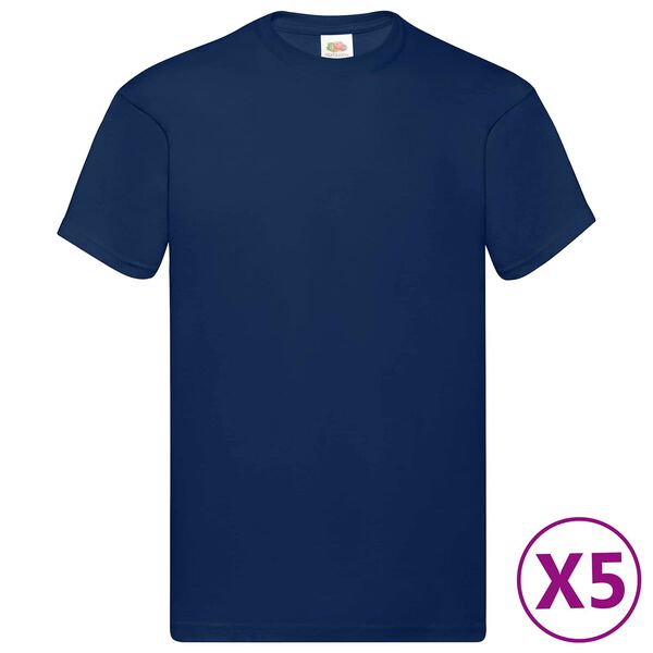 vidaXL Paita 5 pcs Sininen 5XL Puuvilla