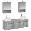 vidaXL Kylpyhuoneen kaappisetti 5 pcs Harmaa Sonoma 50 x 14,5 x 70 cm