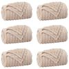vidaXL Heittop&auml;&auml;llys 6 pcs Beige 270 x 240 cm Fleese