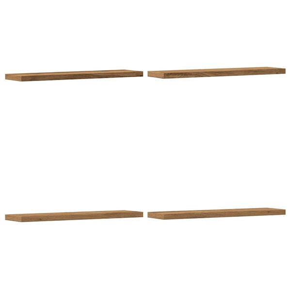 vidaXL Sein&auml;hyllyt 4 kpl artesaani tammi 40x10x1,5 cm tekninen puu