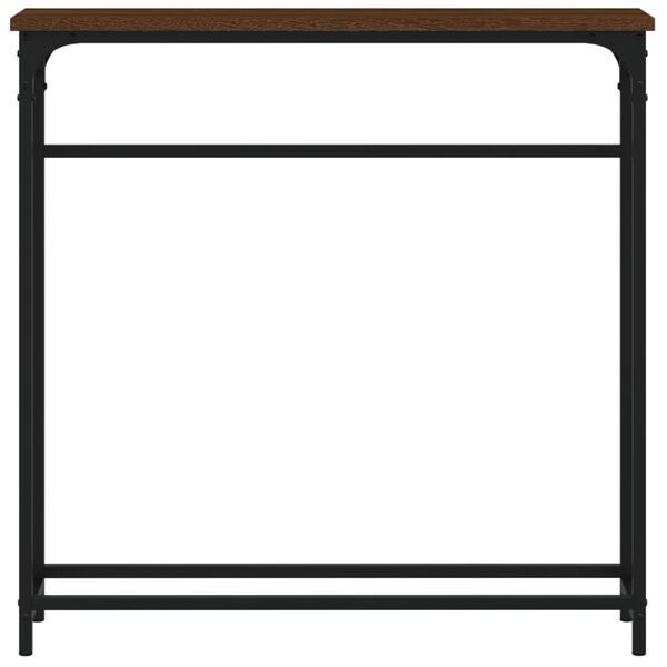 vidaXL Konsolip&ouml;yt&auml; ruskea tammi 75x19,5x75 cm tekninen puu