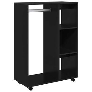 vidaXL Vaatekaappi musta 80x40x110 cm tekninen puu