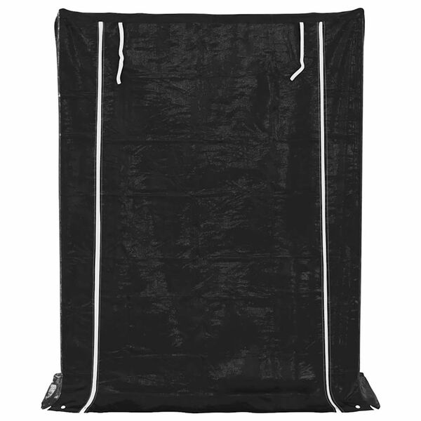 vidaxL Polttopuuteline sadesuojalla 150x60x200 cm galvanoitu ter&auml;s