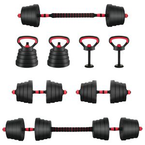 vidaXL 4-in-1 k&auml;sipaino, levypaino ja kahvakuula sarja 30 kg