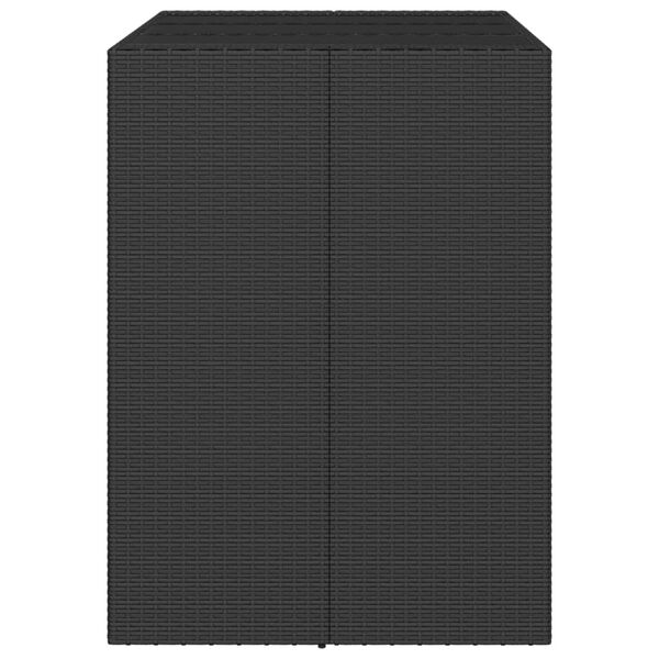 vidaXL Baarip&ouml;yt&auml; lasip&ouml;yt&auml;levyll&auml; musta 105x80x110 cm polyrottinki