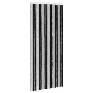 vidaXL Hy&ouml;nteiskangas Chenille Harmaa ja musta 100 x 230 cm 100% PP