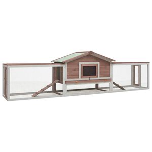 vidaXL Kaninkoppi mokka 310x70x87 cm t&auml;ysi m&auml;nty ja kuusi