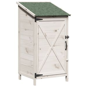 vidaXL Puutarhasuoja valkoinen 59,5 x 56 x 113,5 cm S&auml;teisen kuusipuu