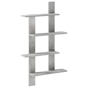 vidaXL Sein&auml;hylly Betoninharmaa 61 x 13,5 x 105 cm Tekninen puu