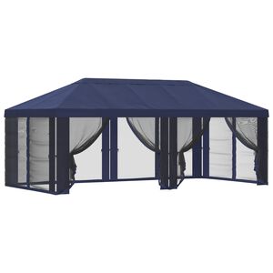 vidaXL Gazebo-peite sivuseinill&auml; Sininen 600,5 x 300,5 cm Polyesteri
