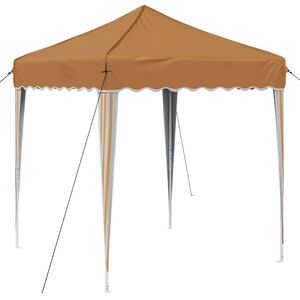 vidaXL Pop-up Juhlateltta 195 x 195 x 245 cm Beige Oxford-kangas