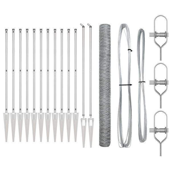 vidaXL Aitalatu Hopea 25 x 1,6 m (50 mm verkko) Ter&auml;s