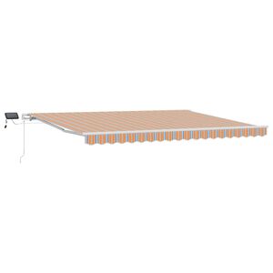 vidaXL Vedett&auml;v&auml; markiisi Moniv&auml;rinen 450 &times; 300 cm Kangas ja alumiini