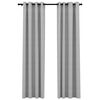vidaXL Pellavamaiset pimennysverhot renkailla 2 kpl harmaa 140x225 cm