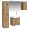 vidaXL Kylpyhuoneen kaappisetti 5 pcs Artisaanitammi 50 x 14,5 x 70 cm