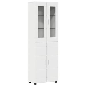 vidaXL Korkea kaappi FLORIN 60 x 35 x 182 cm Valkoinen Tekninen puu