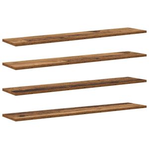 vidaXL Hyllylevy 4 pcs Ruskea 100 x 20 x 1,5 cm Tekninen puu