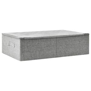 vidaXL S&auml;ilytyslaatikko kangas 70x40x18 cm harmaa