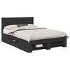 vidaXL S&auml;ngyn runko p&auml;&auml;tyll&auml; Musta 5FT King Size Tekninen puu