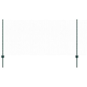 vidaXL Kuusikulmainen aita pylv&auml;&auml;ll&auml; 10 x 1 m PVC-pinnoitettu ter&auml;s