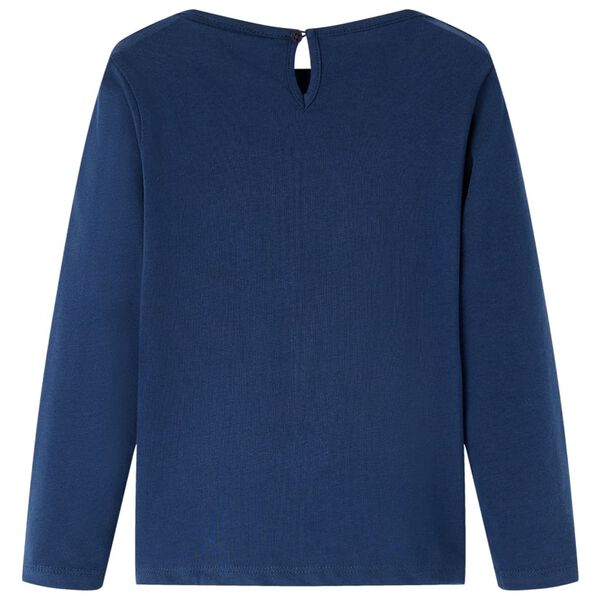 Lasten pitk&auml;hihainen T-paita laivastonsininen 116