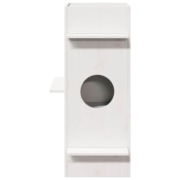 vidaXL Kissatalo valkoinen 43x43x90 cm massiivipuum&auml;nty