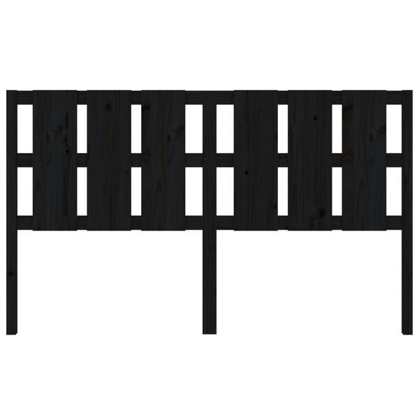 vidaXL Sängynpääty musta 165,5x4x100 cm täysi mänty