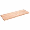 vidaXL Kylpyhuoneen ty&ouml;taso v.ruskea 140x50x(2-4)cm k&auml;sitelty t&auml;yspuu