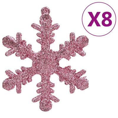 vidaXL 111-osainen Joulupallosarja pinkki polystyreeni
