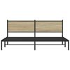 vidaXL Metallinen s&auml;ngynrunko ilman patjaa savutammi 193x203 cm