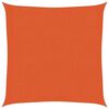 vidaXL Aurinkopurje 160 g/m&sup2; oranssi 3x3 m HDPE