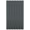 vidaXL Kattopaneeli 12 kpl galvanoitu ter&auml;s antrasiitti 60x36 cm