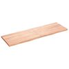 vidaXL Sein&auml;hylly vaaleanruskea 160x50x(2-4) cm k&auml;sitelty t&auml;ystammi