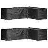 vidaXL Ulkokalustesuojat 2 kpl L-muoto 18 purjerengasta 285x220x80 cm