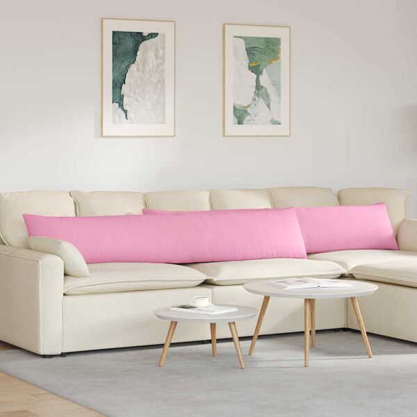 vidaXL Sohvatyynyt 2 pcs Pinkki 200 x 40 cm kangas