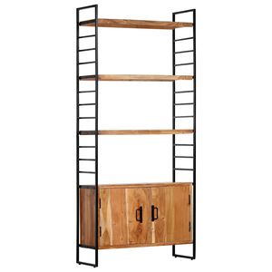 vidaXL Kirjahylly 4 tasoa 80x30x180 cm t&auml;ysi akaasiapuu