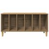 vidaXL LP-levyjen s&auml;ilytyskaappi tammi 100x38x48 cm tekninen puu